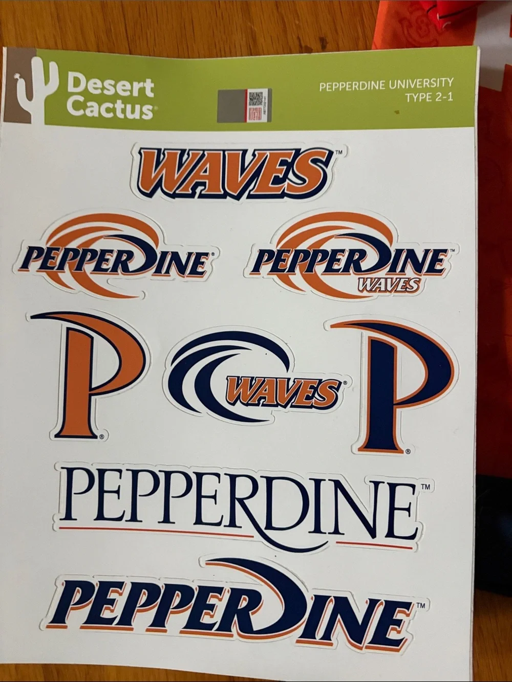 Pepperdine Waves Stickers, Yard sign, Cheering pom, and Bandanas